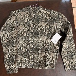 Love, Fire Python twill bomber Jacket